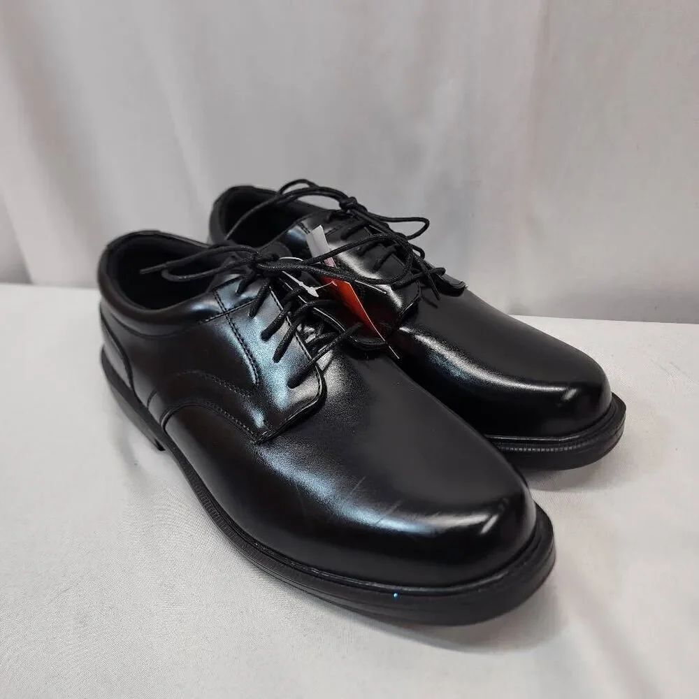 Deer Stags Men's 14 Times Round Oxford Black Leather Comfort Casual Shoes